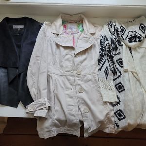 Lot Of Girl's Jackets And Sweater, Sz 10-12